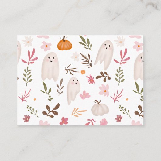 Schattigee Halloween Ghosts luier verloting baby s Informatiekaartje (Achterkant)