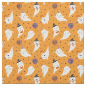 Schattigee Halloween Ghosts met ballonnen op sinaa Stof (Swatch)