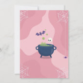 Schattigee Halloween Ghosts Party Pumpkins Uitnodi Kaart (Achterkant)