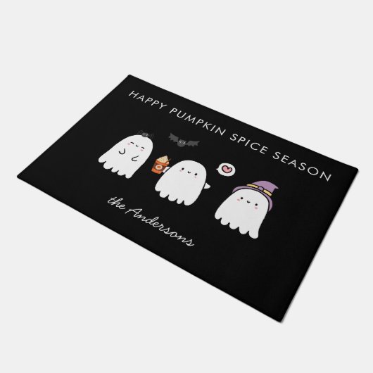 Schattigee Halloween Ghosts Pumpkin Spice Season Deurmat (Schuin)