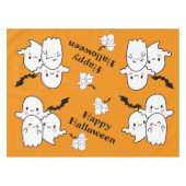 Schattigee Halloween Ghosts-vleermuizen personalis Tafelkleed (Voorkant (Horizontaal))