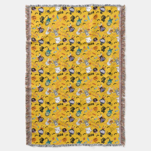 Schattigee Halloween gooi deken (Voorkant Verticaal)