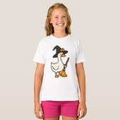 Schattigee Halloween Goose T-shirt (Voorkant volledig)
