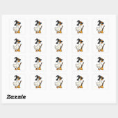 Schattigee Halloween Goose Vierkante Sticker (Vel)