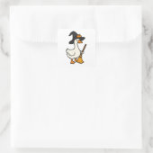 Schattigee Halloween Goose Vierkante Sticker (Tas)