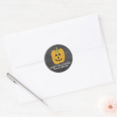 Schattigee Halloween Grappige Pompoen Jack O Lante Ronde Sticker (Envelop)