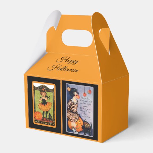 Schattigee Halloween gunstbox, Halloween Bedankdoosjes (Voorkant Zijde)