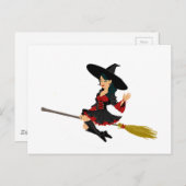 Schattigee Halloween  heks Briefkaart (Voorkant / Achterkant)