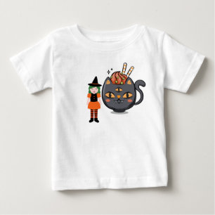 Schattigee Halloween heks en drie-ogige kat Mok