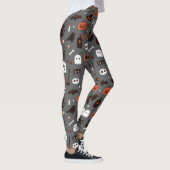 Schattigee Halloween Heks Kat Ghost Pompoen Leggings (Rechts)