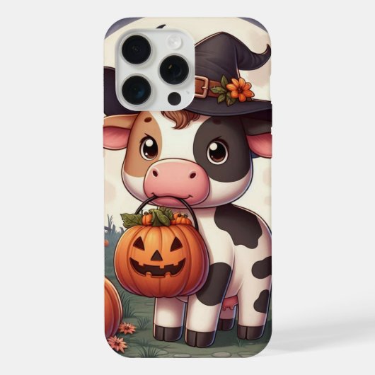 Schattigee Halloween heks koe iPhone Hoesje (Achterkant)