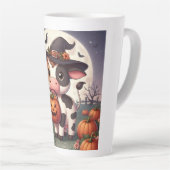 Schattigee Halloween heks koe Latte Mok (Rechterhoek)