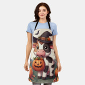 Schattigee Halloween heks koe Schort (Gedragen)