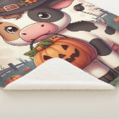 Schattigee Halloween heks koe Sherpa Deken (3/4)