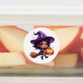 Schattigee Halloween heks Stickers - Kawaii tovena (Aangebracht)