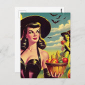 Schattigee Halloween Heksenspeld-up Briefkaart (Voorkant / Achterkant)