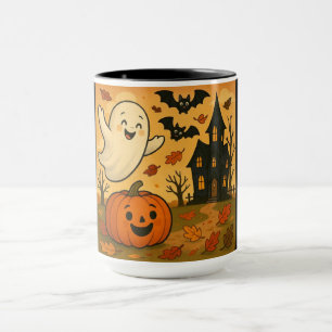 Schattigee Halloween / herfst spook pompoen cartoo Mok