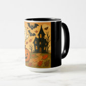Schattigee Halloween / herfst spook pompoen cartoo Mok (Voorkant rechts)