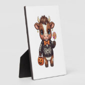 Schattigee Halloween Highland Koe Fotoplaat (Zijkant)