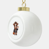 Schattigee Halloween Highland Koe Keramische Bal Ornament (Rechts)