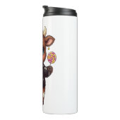 Schattigee Halloween Highland Koe Thermosbeker (Geroteerd rechts)