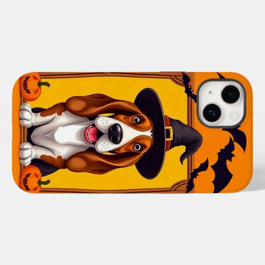 Schattigee Halloween hond Case-Mate iPhone Case (Achterkant (horizontaal))