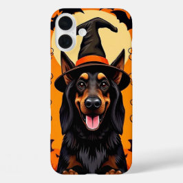 Schattigee Halloween hond iPhone 16 Plus Hoesje