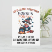 Schattigee Halloween Honkus Ponkus Kaart (Staand voorkant)