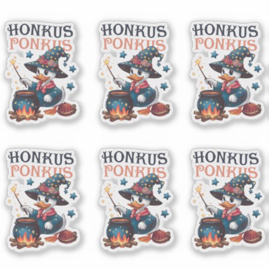 Schattigee Halloween Honkus Ponkus Sticker (Voorkant)