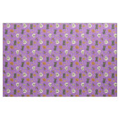 Schattigee Halloween Icons Pattern - Paarse Stof (Fat Quarter)