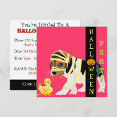 Schattigee Halloween Invitation Kaart -  (Voorkant / Achterkant)