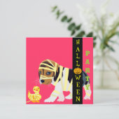 Schattigee Halloween Invitation Kaart -  (Staand voorkant)