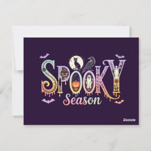 Schattigee Halloween Kaarten, Spooky Seizoen Hallo Briefkaart
