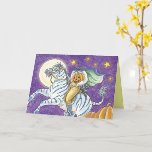 Schattigee Halloween Kaarten voor kinderen (Gele Bloem)