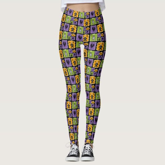 Schattigee Halloween karakter kleine mummies en sk Leggings (Voorkant)