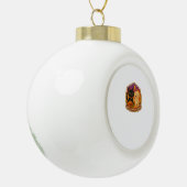 Schattigee Halloween kat en mummie borduurwerk Pat Keramische Bal Ornament (Links)