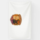 Schattigee Halloween kat en mummie borduurwerk Pat Spandoek (Verticaal)