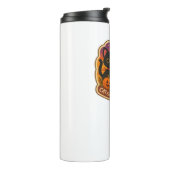 Schattigee Halloween kat en mummie borduurwerk Pat Thermosbeker (Gedraaid links)