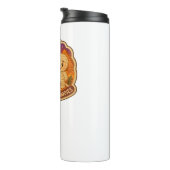 Schattigee Halloween kat en mummie borduurwerk Pat Thermosbeker (Geroteerd rechts)