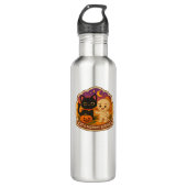 Schattigee Halloween kat en mummie borduurwerk Pat Waterfles (Voorkant)