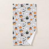 Schattigee Halloween katten en geesten Bad Handdoek (Handdoek)
