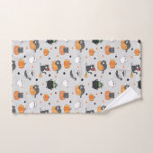 Schattigee Halloween katten en geesten Bad Handdoek (Handdoek)