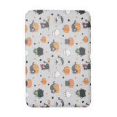 Schattigee Halloween katten en geesten Badmat (Voorkant Verticaal)