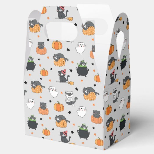 Schattigee Halloween katten en geesten Bedankdoosjes (Geopend)