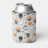 Schattigee Halloween katten en geesten Blikjeskoeler (Blikje Achterkant)