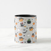 Schattigee Halloween katten en geesten Mok (Midden)