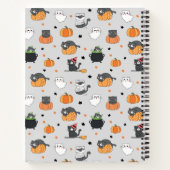 Schattigee Halloween katten en geesten Notitieboek (Achterkant)