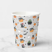 Schattigee Halloween katten en geesten Papieren Bekers (Links)
