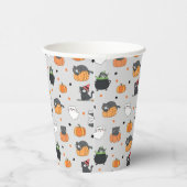 Schattigee Halloween katten en geesten Papieren Bekers (Rechts)