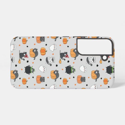 Schattigee Halloween katten en geesten Samsung Galaxy Hoesje (Achterkant horizontaal)